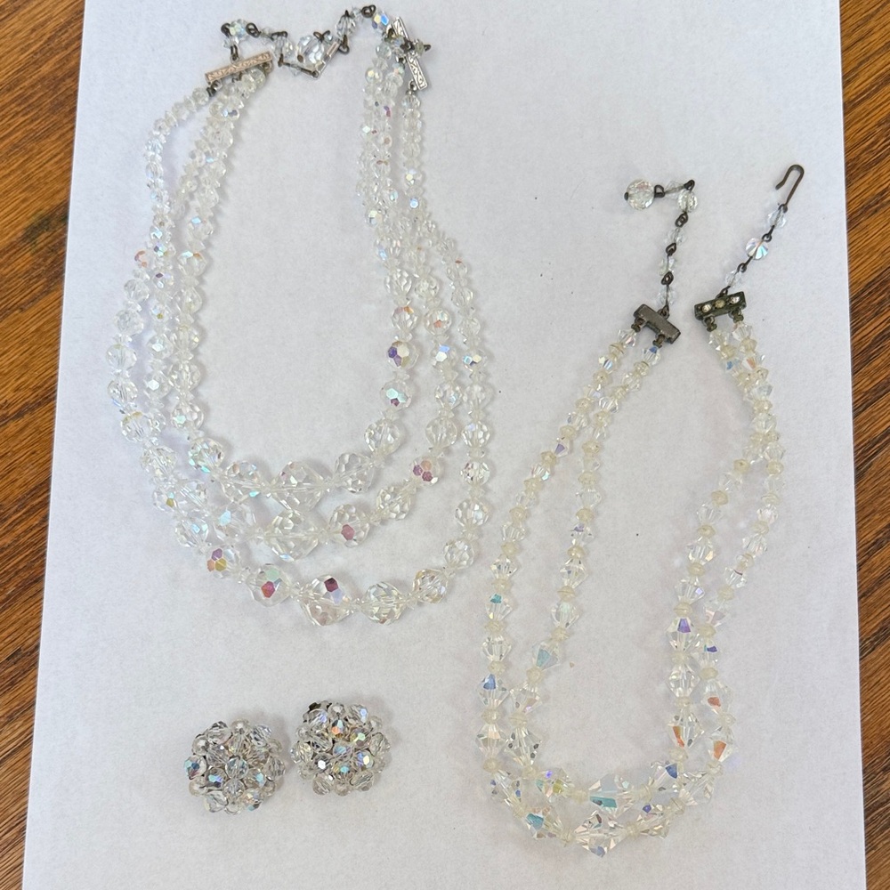 Elegant Crystal Jewelry Set Aurora Borealis set